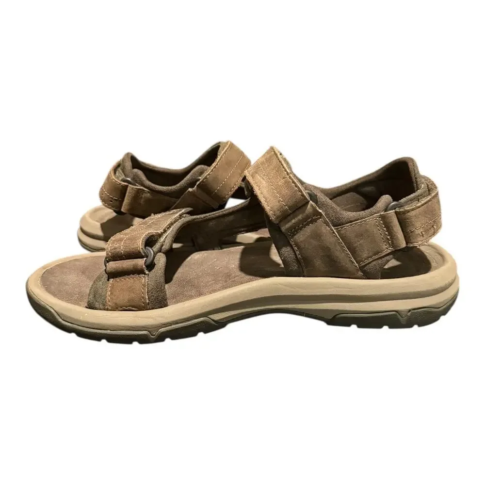 Teva Men’s Langdon Walnut Leather Upper Active Sandals Size 9 Trail Hinking